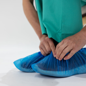 Disposable blue Non-Woven Overshoes